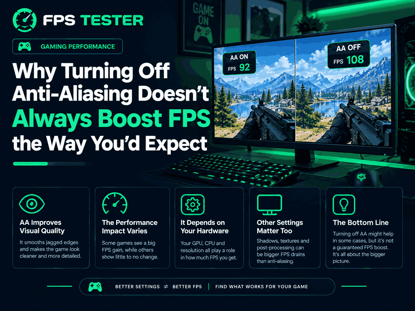 Why Turning Off Anti-Aliasing Doesn't Always Boost FPS the Way You'd Expect