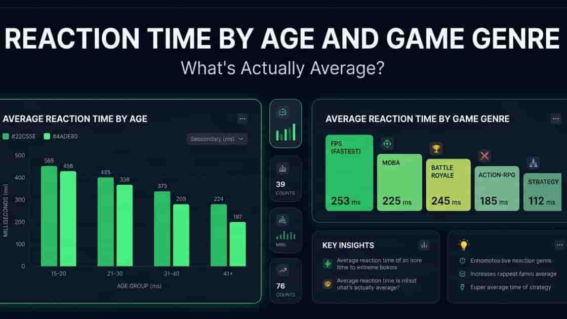 Reaction Time by Age and Game Genre: What's Actually Average?