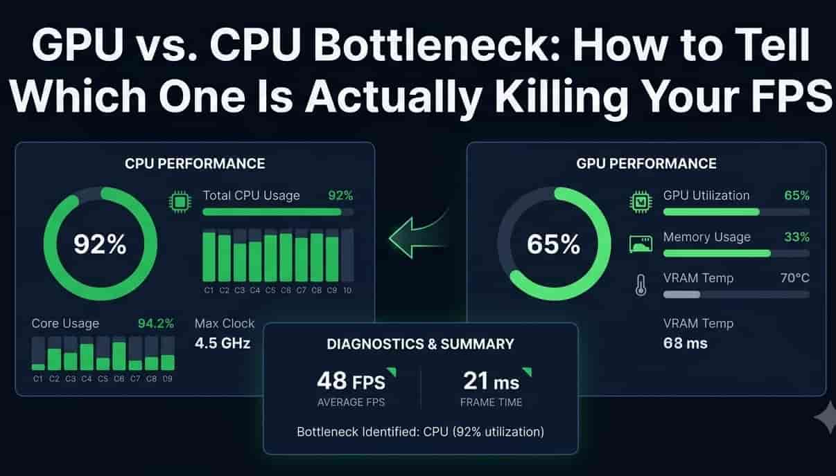 GPU vs. CPU Bottleneck: How to Tell Which One Is Actually Killing Your FPS